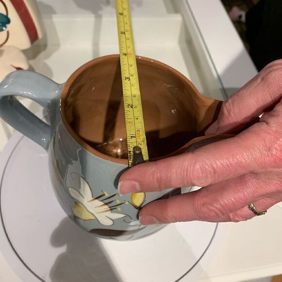 Stangl Pottery VNTG 50s Trenton, NJ “Golden Harvest” Hand-paint Pitcher Blue MCM - Picture 11 of 11